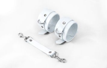 Наручники Feral Feelings - Hand Restraints White, натуральна шкіра SX3971 - онлайн-сексшоп Сквітер