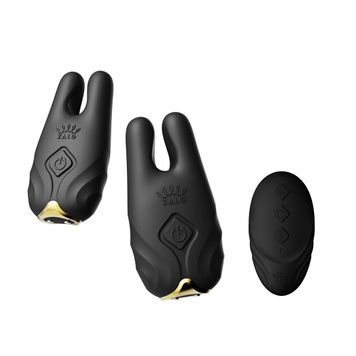 Смарт-вібратор для грудей Zalo - Nave Obsidian Black, пульт ДК, робота через додаток SO7490 - онлайн-сексшоп Сквітер