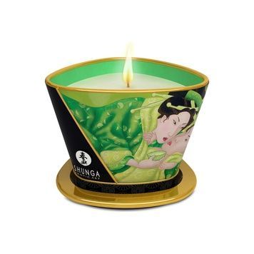 Массажная свеча Shunga Massage Candle &ndash; Exotic Green Tea (170 мл) с афродизиаками SO2515 - онлайн-сексшоп Сквитер