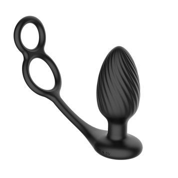 Анальна вібропробка Nexus Tornado Cock and Ball Ring обертання+вібрація, ерекційне кільце, пульт SX2416 - онлайн-сексшоп Сквітер
