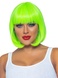 Leg Avenue 12" Neon short bob wig Neon Green SO8595 фото 1