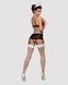 Эротический костюм горничной Obsessive Maidme set 5pcs S/M, бюстгальтер, пояс с фартуком, чулки, стрSO7290,4 - интернет-магазин интимных товаров Squitter