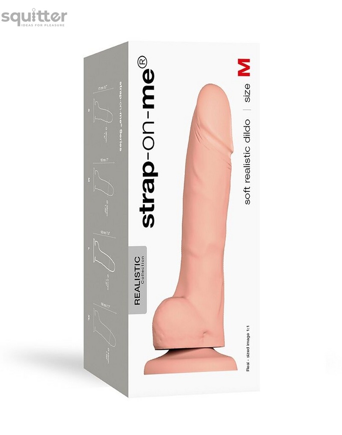 Реалістичний фалоімітатор Strap-On-Me SOFT REALISTIC DILDO Vanilla - Size M SO4521 фото