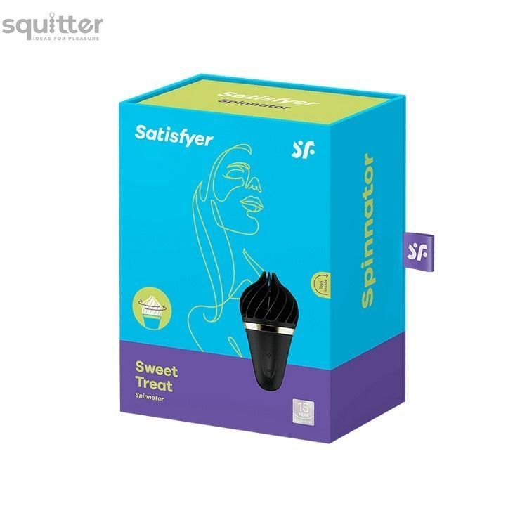 Морозиво-спінатор Satisfyer Lay-On - Sweet Treat Black/Gold, 10 режимів роботи, водонепроникний SO3551 - онлайн-сексшоп Сквітер