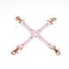 Хрестовина Liebe Seele White & Pink Leather Hogtie SX2830,1 - інтернет-магазин інтимних товарів Squitter