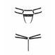 Трусики-стринги из стреп с кружевом LORRY THONG black S/M - Passion ExclusivePS27605,5 - интернет-магазин интимных товаров Squitter