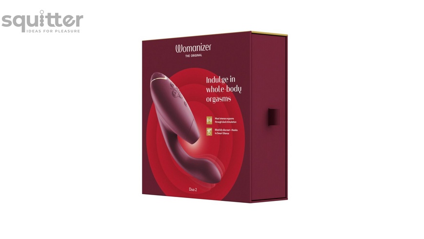 Вакуумний кліторальний стимулятор Womanizer Duo 2 - Bordeaux SO8755 фото