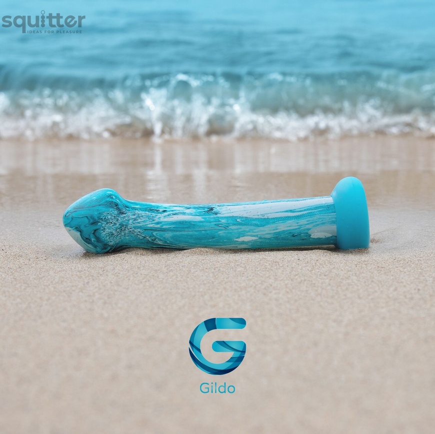 Скляний ділдо Gildo - Ocean Ripple Glass Dildo SO8893 фото