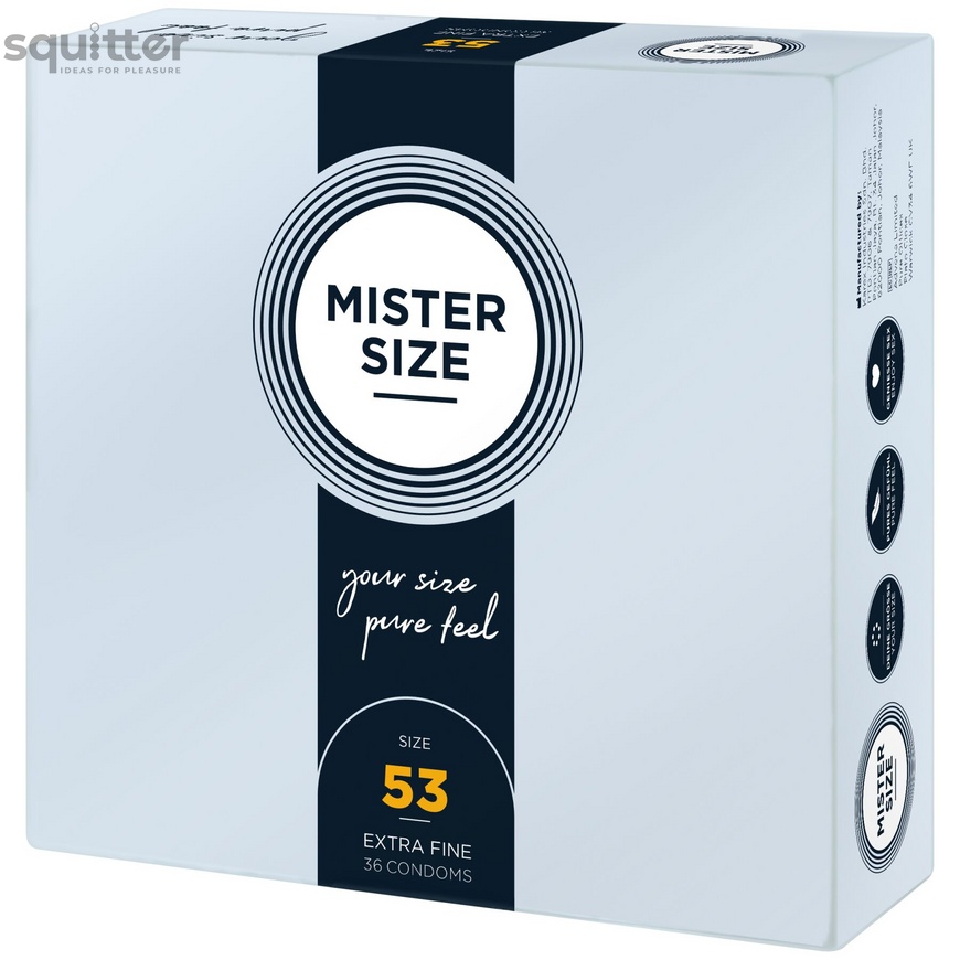 Презервативи Mister Size - pure feel - 53 (36 condoms), товщина 0,05 мм SO8051 фото