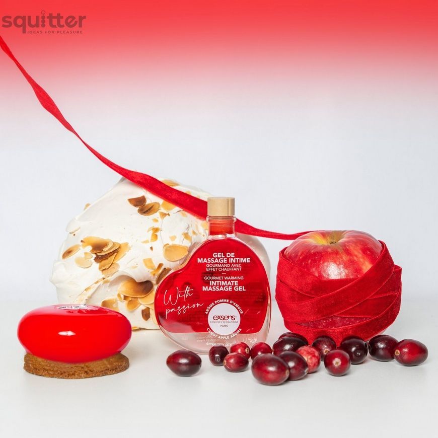 Масажний гель EXSENS With Passion Candy Apple 50 мл, розігрівальний, без цукру, їстівний SX2191 - онлайн-сексшоп Сквітер