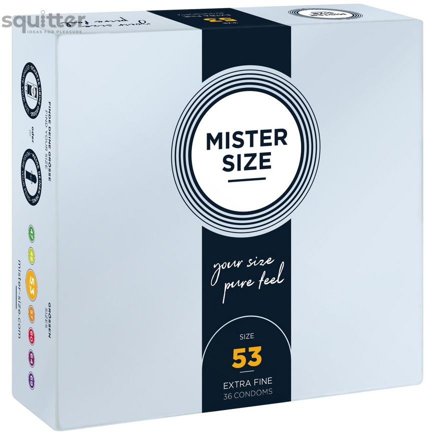 Презервативи Mister Size - pure feel - 53 (36 condoms), товщина 0,05 мм SO8051 фото