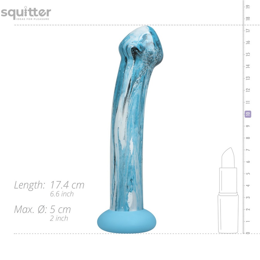 Скляний ділдо Gildo - Ocean Ripple Glass Dildo SO8893 фото