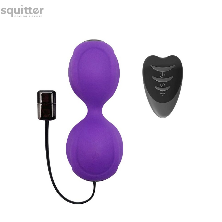 Вагінальні кульки з вібрацією Adrien Lastic Kegel Vibe Purple, діаметр 3,7 см AD40753 фото