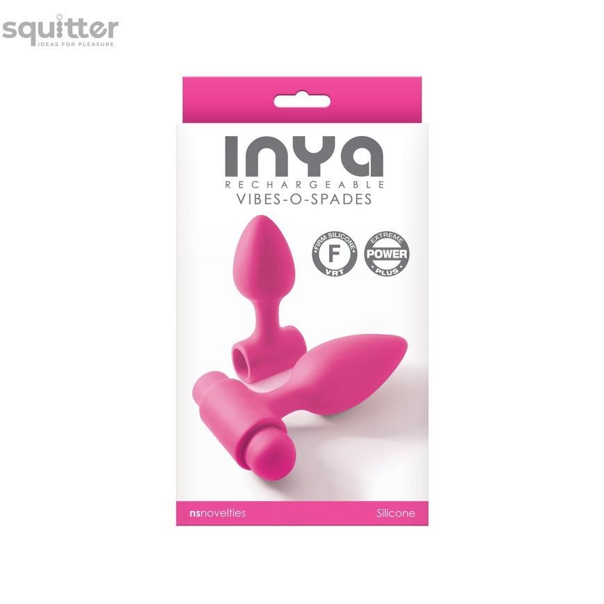 Анальна пробка з вібрацією NS Novelties INYA - Vibe-O-Spades -Pink SX4338 - онлайн-сексшоп Сквітер