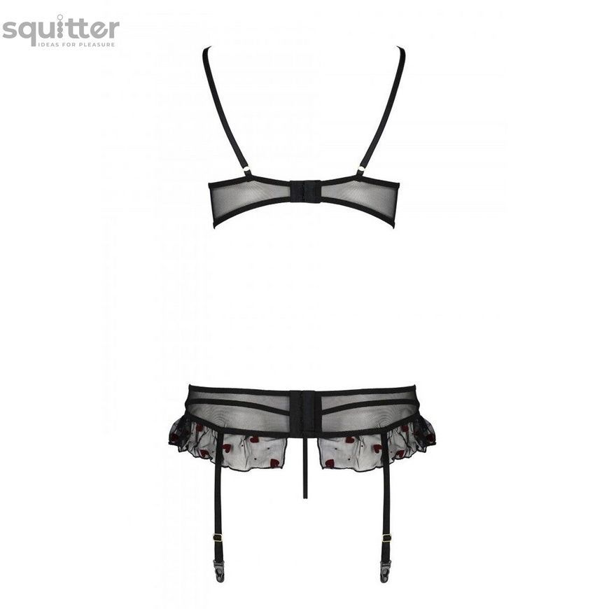 Сексуальний комплект з поясом для панчіх Passion LOVELIA SET L/XL, black SO4777 - онлайн-сексшоп Сквітер