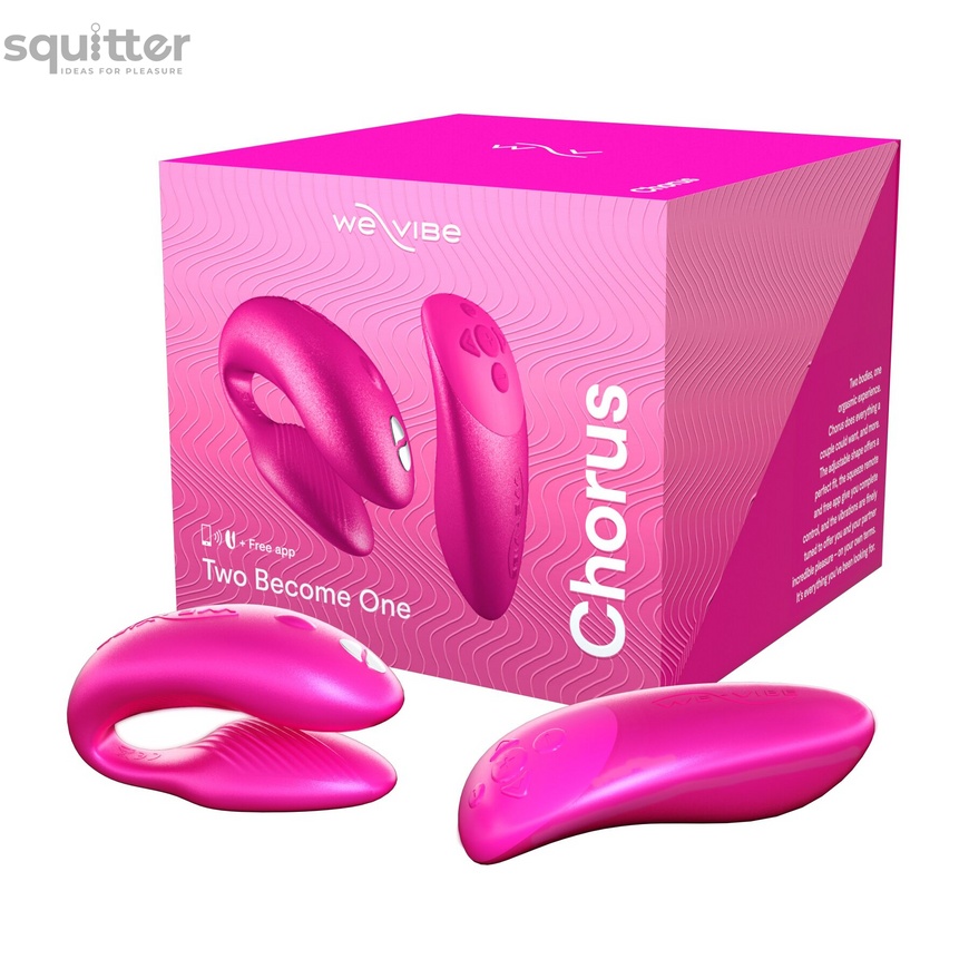 Смарт-вібратор Import We-Vibe Chorus Cosmic Pink, сенсорне керування вібраціями стисненням пульта SO6921 фото