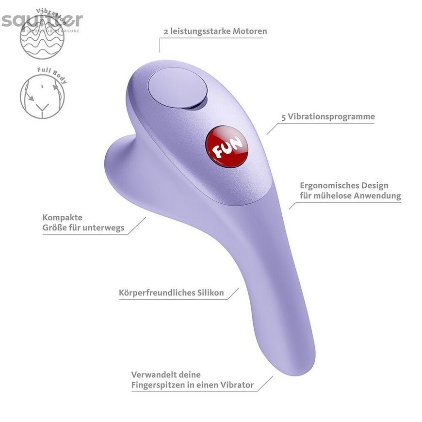 Вібратор на палець Fun Factory Be One Purple SX4234 - онлайн-сексшоп Сквітер