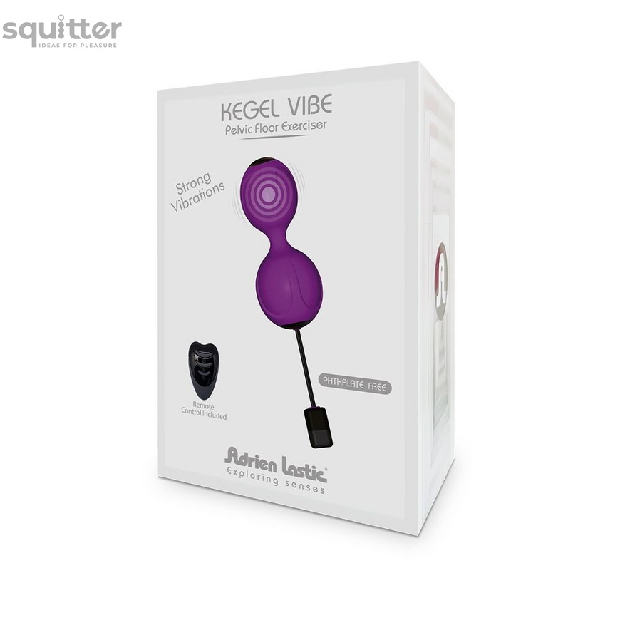 Вагинальные шарики с вибрацией Adrien Lastic Kegel Vibe Purple, диаметр 3,7см AD40753 фото