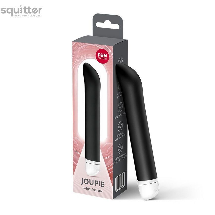 Вібратор для точки G Fun Factory JOUPIE Black, діаметр 2,5 см, на батарейках SX3715 - онлайн-сексшоп Сквітер
