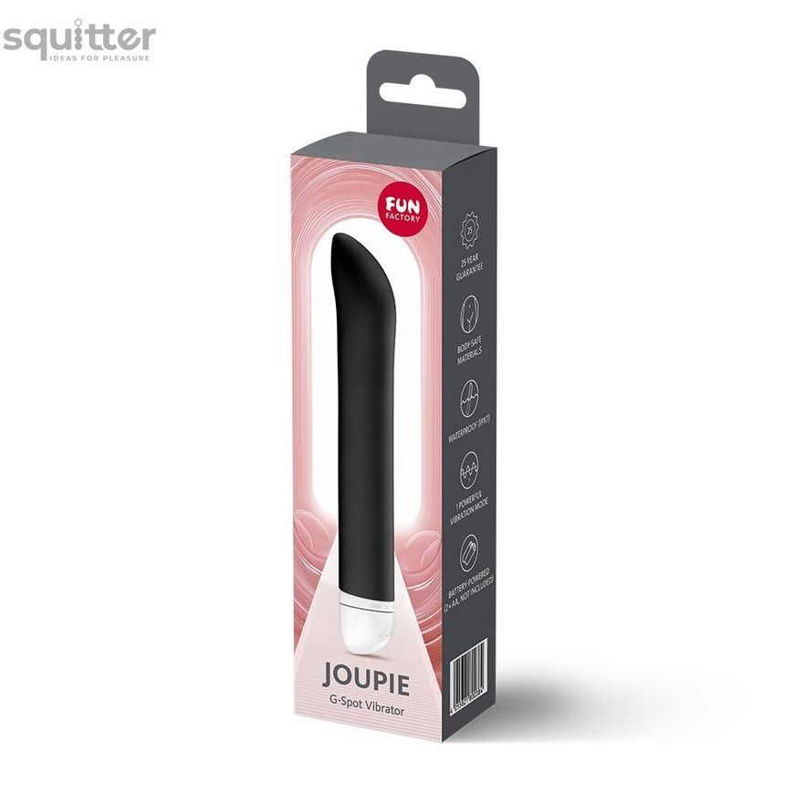 Вібратор для точки G Fun Factory JOUPIE Black, діаметр 2,5 см, на батарейках SX3715 - онлайн-сексшоп Сквітер