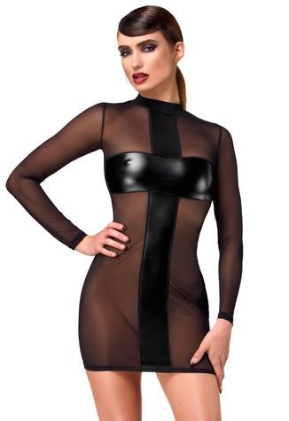 Сукня Noir Handmade F369 Crossfire Mesh & Wetlook Mini dress M SX4100 - онлайн-сексшоп Сквітер