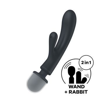 Вібратор-кролик з вібромасажером Satisfyer Triple Lover Grey, 3 мотори SO8789 - онлайн-сексшоп Сквітер