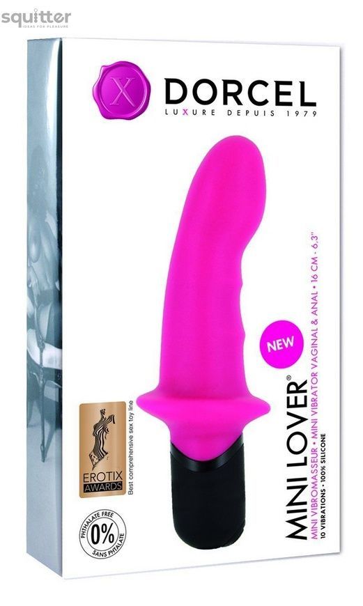 Вибратор Dorcel Mini Lover Magenta с ограничителем, для точки G и массажа простаты MD1038 - онлайн-сексшоп Сквитер