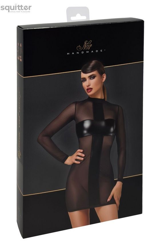 Сукня Noir Handmade F369 Crossfire Mesh & Wetlook Mini dress M SX4100 - онлайн-сексшоп Сквітер