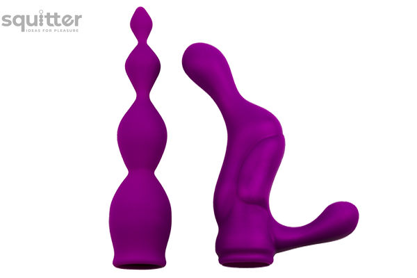 Насадки для двустороннего вибратора Adrien Lastic AD-2X - Anal set AD20363 фото