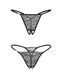 Набір трусиків з доступом Obsessive Bianca 2-pack crotchless thong S/M SX3555,5 - інтернет-магазин інтимних товарів Squitter