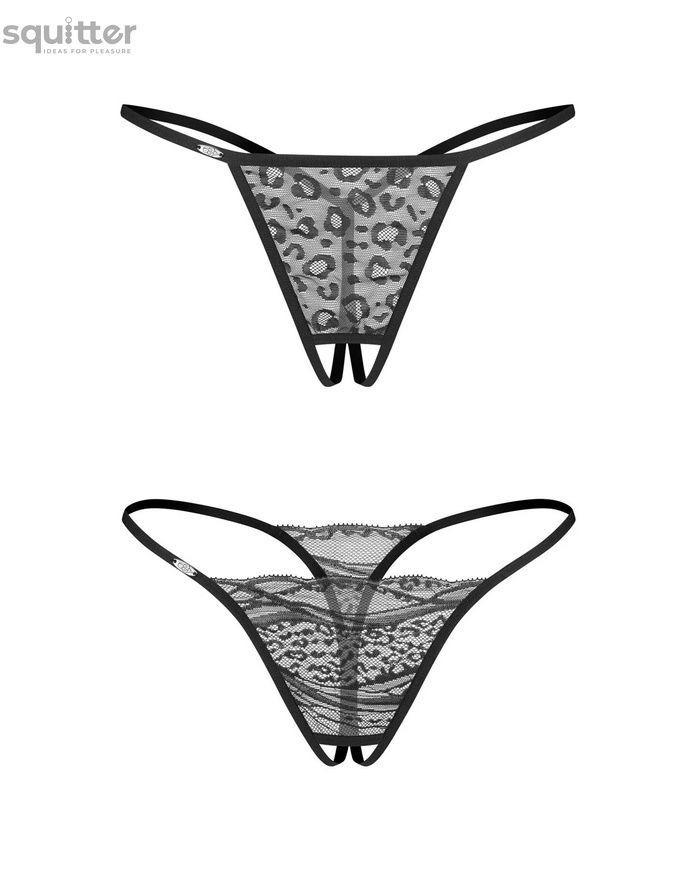 Набір трусиків з доступом Obsessive Bianca 2-pack crotchless thong S/M SX3555 - онлайн-сексшоп Сквітер
