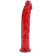 Фаллоимитатор Doc Johnson Jelly Jewels Dong & Suction Cup Red, диаметр 3,6см, антибактериальный ПВХSO2005,1 - интернет-магазин интимных товаров Squitter