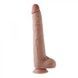 Фалоімітатор 11.8&Prime; з вібрацією для секс-машин Hismith Silicone Dildo with Vibe, KlicLok, пульт ДК SX4009,3 - інтернет-магазин інтимних товарів Squitter