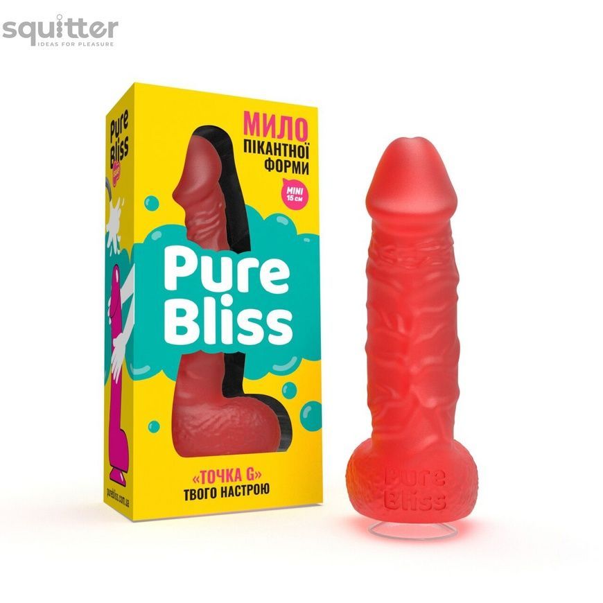 Мило у формі пеніса Pure Bliss MINI Red, крафтове мило-член, натуральне SO6355 - онлайн-сексшоп Сквітер