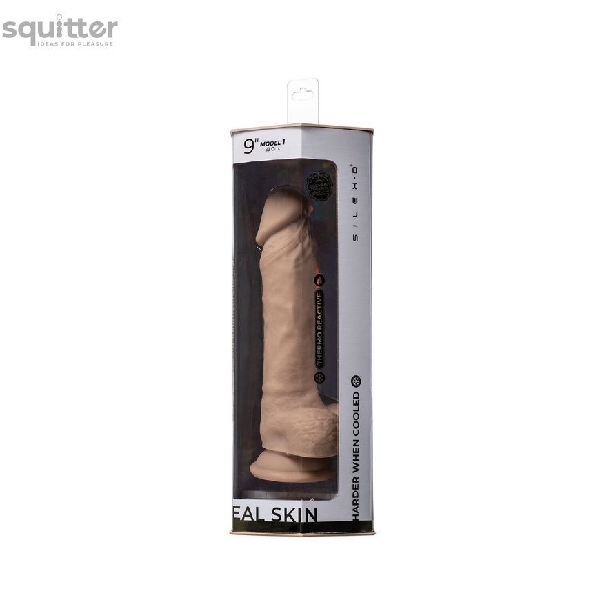 Фалоімітатор SilexD Tomas Real Skin Flesh MODEL 1, реалістичний, на присосці, діаметр 4,9 см SX1288 - онлайн-сексшоп Сквітер