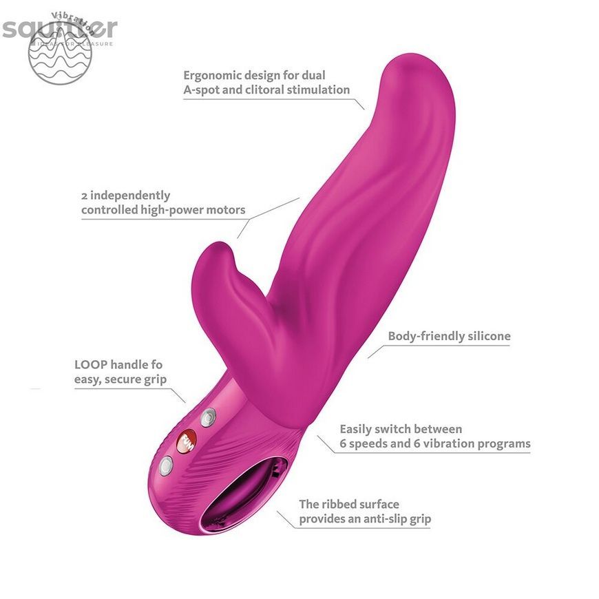 Вібратор-кролик для точки А Fun Factory LADY BI Magenta, 2 мотори, 12 режимів SX4245 - онлайн-сексшоп Сквітер