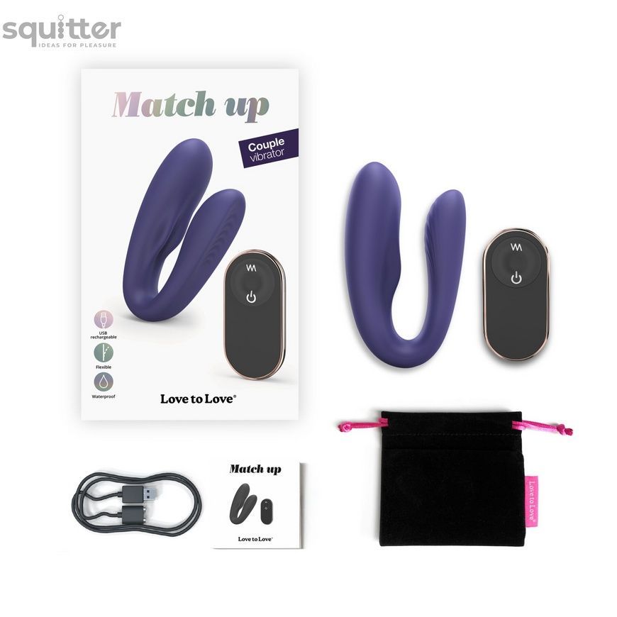 Вібратор для пар із пультом ДК Love To Love MATCH UP - MIDNIGHT INDIGO SO6250 - онлайн-сексшоп Сквітер