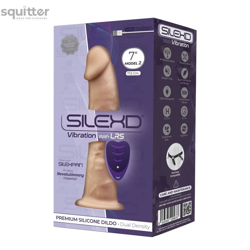 Фалоімітатор з вібрацією SilexD Henry Vibro Flesh (MODEL 2 size 7in) + LRS, діаметр 4,4 см SO8212 - онлайн-сексшоп Сквітер