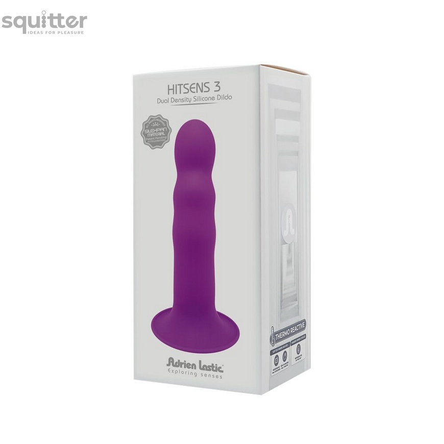 Дилдо с присоской Adrien Lastic Hitsens 3 Purple, отлично для страпона, диаметр 4,1см, длина 18,2см AD24023 фото