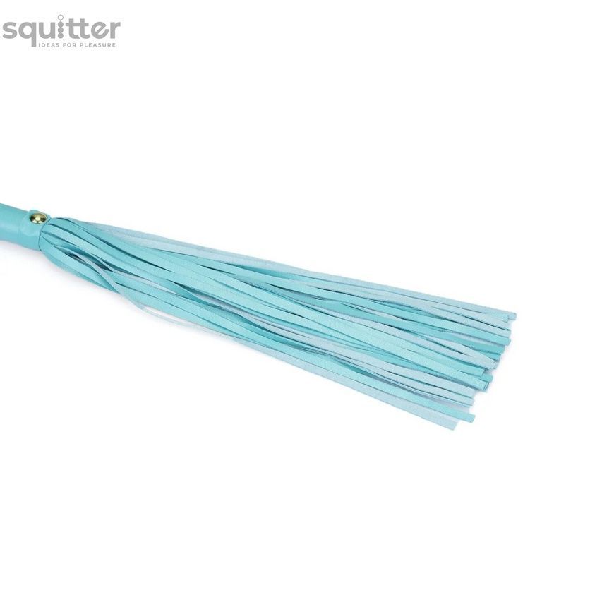 Флогер Liebe Seele Blue Lamb leather Flogger with Velvet Lining SX4846 - онлайн-сексшоп Сквітер