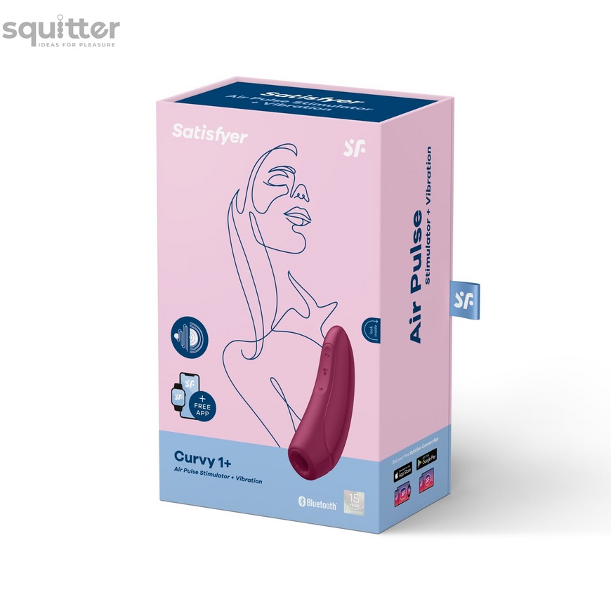 Вакуумний кліторальний стимулятор Satisfyer Curvy 1+ Rose Red SO3780 фото