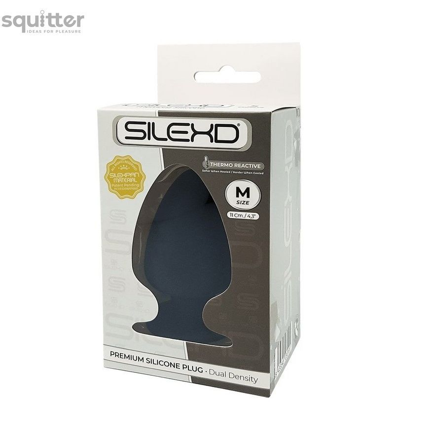 Анальна пробка SilexD (Model 1 size M) двошарова, силікон + Silexpan, діаметр 6,2 см SO5552 - онлайн-сексшоп Сквітер