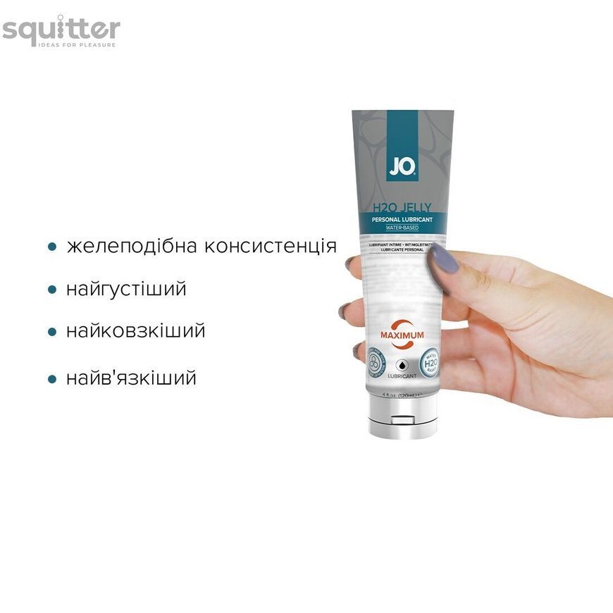 Густой лубрикант на водной основе System JO H2O JELLY - MAXIMUM (120 мл) SO1454 - онлайн-сексшоп Сквитер