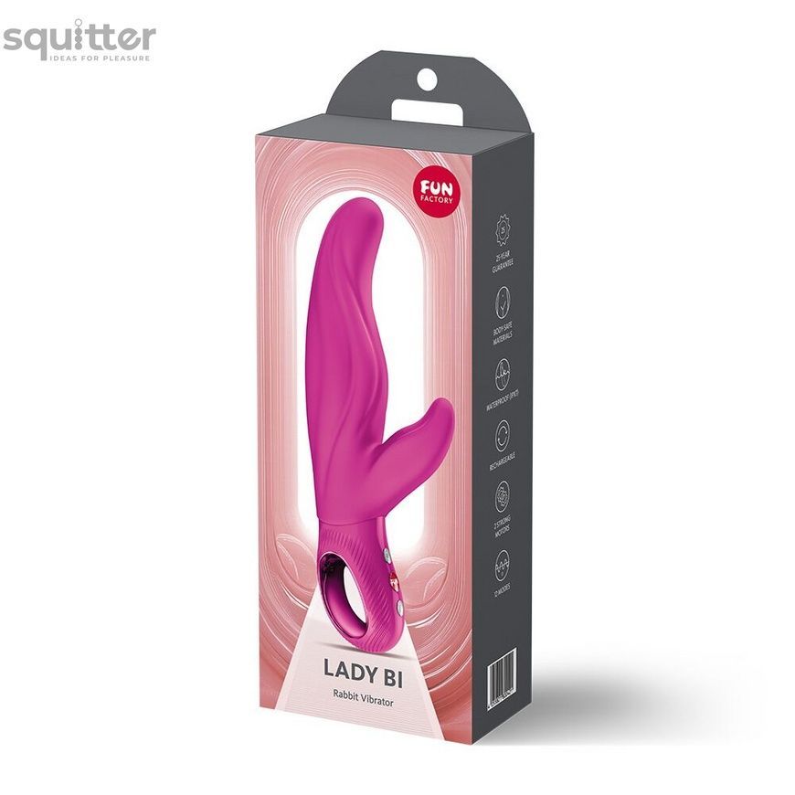 Вібратор-кролик для точки А Fun Factory LADY BI Magenta, 2 мотори, 12 режимів SX4245 - онлайн-сексшоп Сквітер