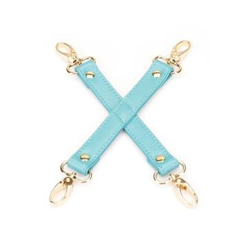 Хрестовина Liebe Seele Blue Lamb leather Hogtie with Velvet Lining SX4847 - онлайн-сексшоп Сквітер