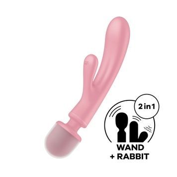 Вібратор-кролик з вібромасажером Satisfyer Triple Lover Pink, 3 мотори SO8790 - онлайн-сексшоп Сквітер