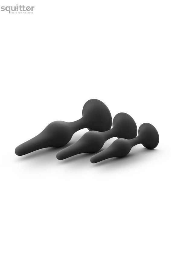 Набір анальних пробок Blush Luxe Beginner Plug Kit Black SX3071 - онлайн-сексшоп Сквітер