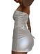 Мінісукня D&A, M, white, nylon-lycra відкриті плечі з блискавкою на всю довжину SX1241,4 - інтернет-магазин інтимних товарів Squitter