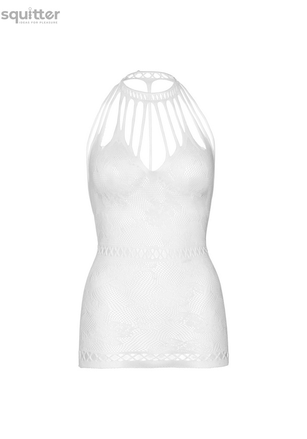 Ажурна сукня-сітка Leg Avenue Lace mini dress with cut-outs White, one size SO7961 фото