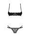 Комплект Obsessive Nutris 2-pcs crotchless set, XS/S, ліф з відкритими чашками, трусики з доступом SX1169,3 - інтернет-магазин інтимних товарів Squitter